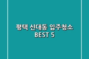 평택 신대동 입주청소 BEST 5