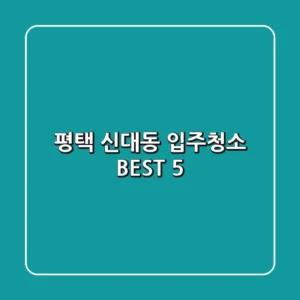 평택 신대동 입주청소 BEST 5