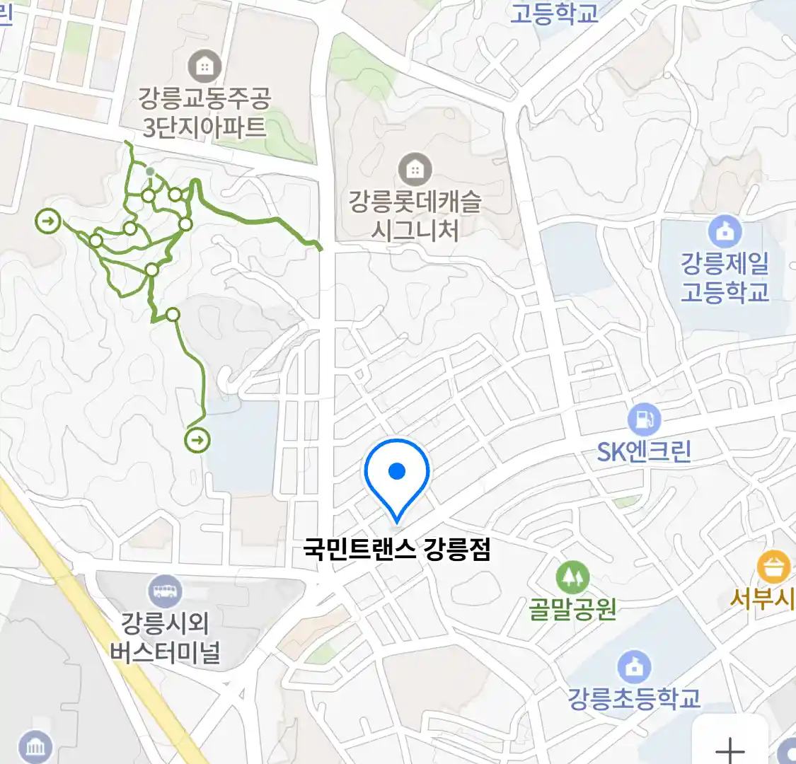 국민트랜스 강릉점 위치