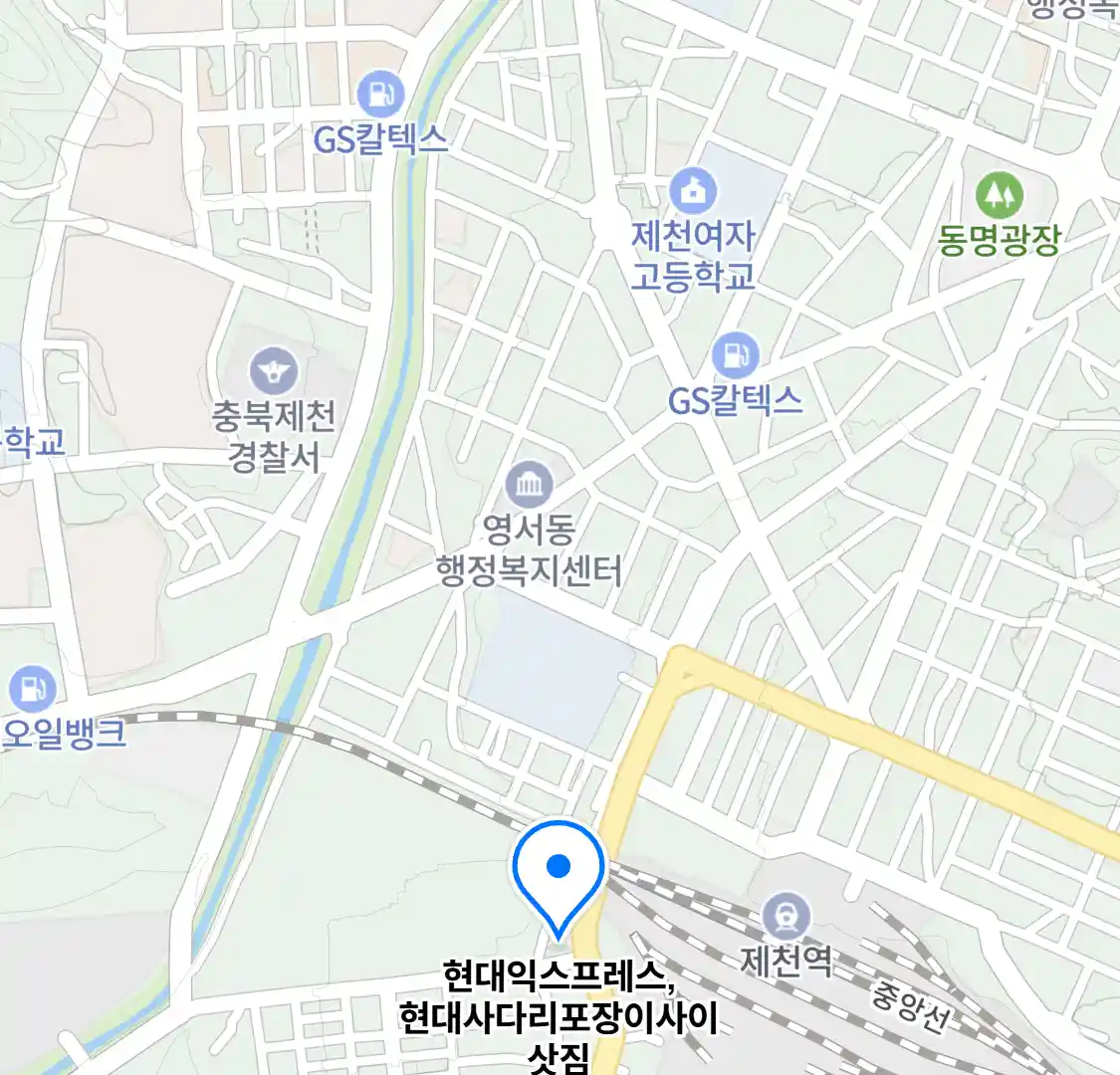 현대익스프레스,현대사다리포장이사이삿짐 (영천동) 위치